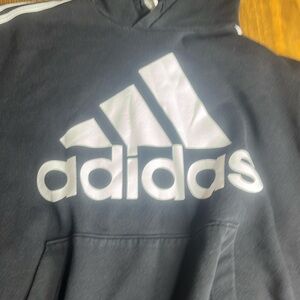 Black adidas hoodie mens XL